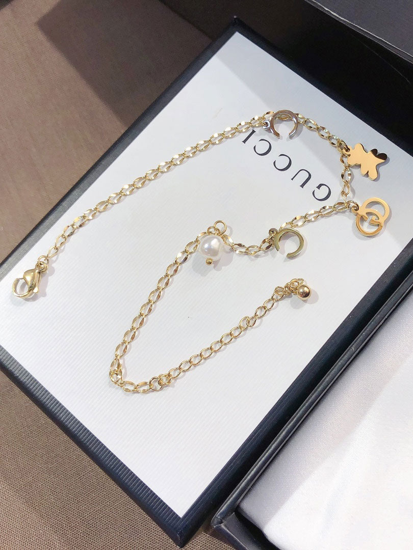 خلخال قوتشي ذهبي لولو خلاخل gucci