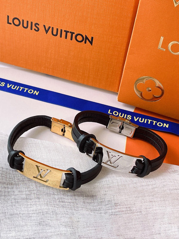اسوارة ال في جلد رجالي اسواره louis vuitton