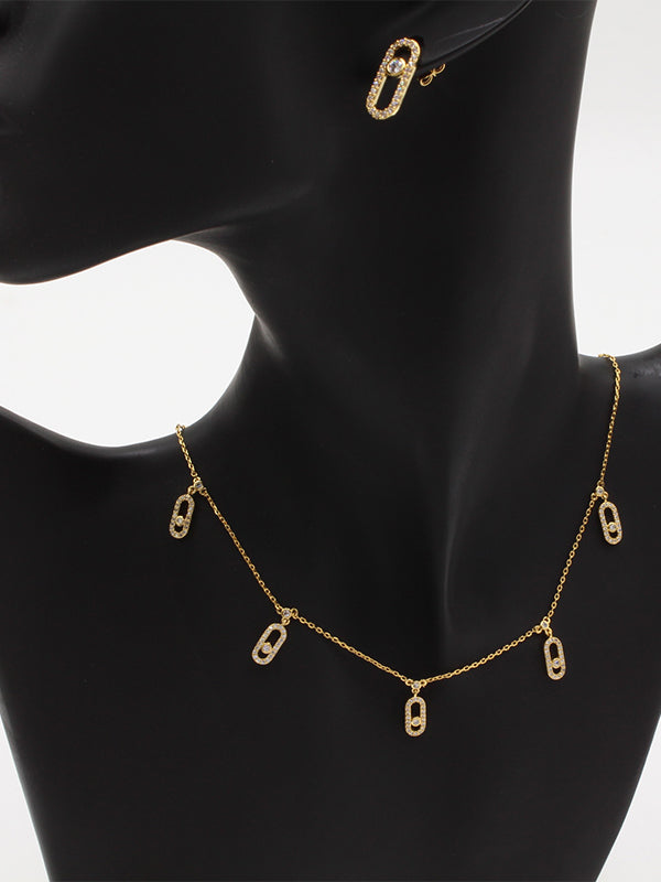 طقم ميسيكا 3 قطع تشوكر زركون اطقم messika