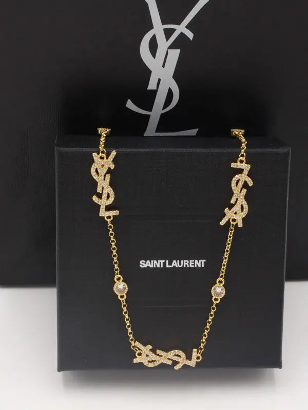 سلسال ايف سان لوران زركون لوقو سلسال ysl