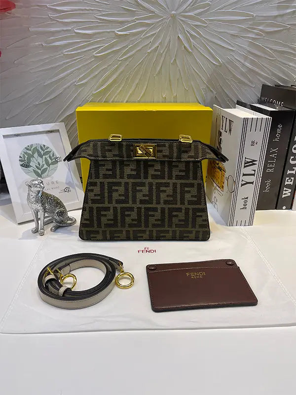 شنطة فندي ماستر نيو ستايل شنط وحقائب fendi bags بني غامق