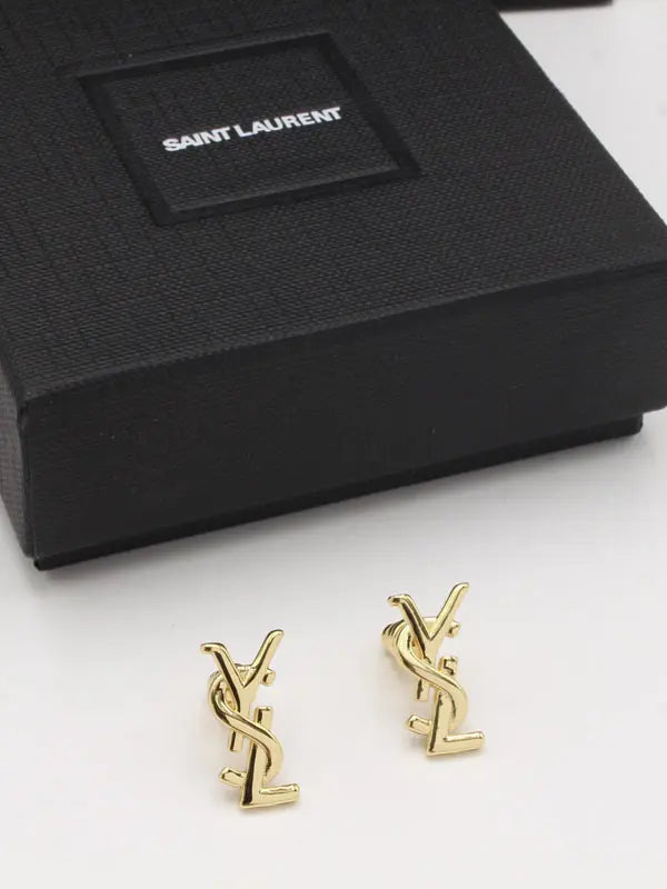 حلق ايف سان لوران 692 حلق ysl ذهبي