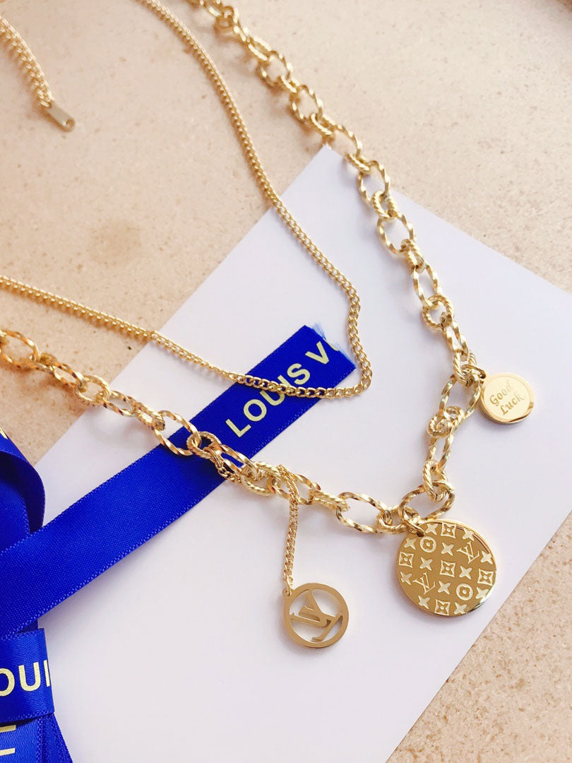 سلسال لويس فيتون تشوكر دبل لاينز سلسال louis vuitton