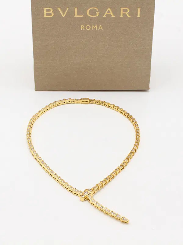 عقد بولغاري الجديد زركون لوقو سلسال bvlgari