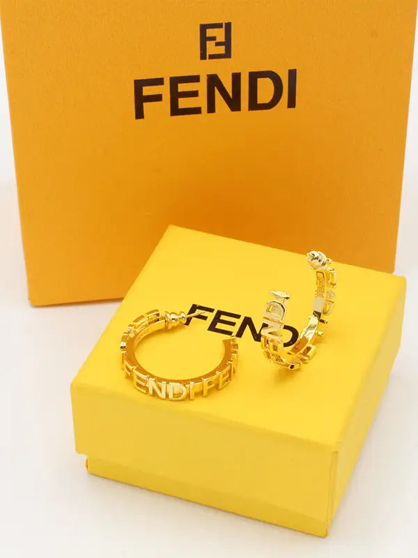 حلق فندي نيو سيركل لوقو حلق fendi