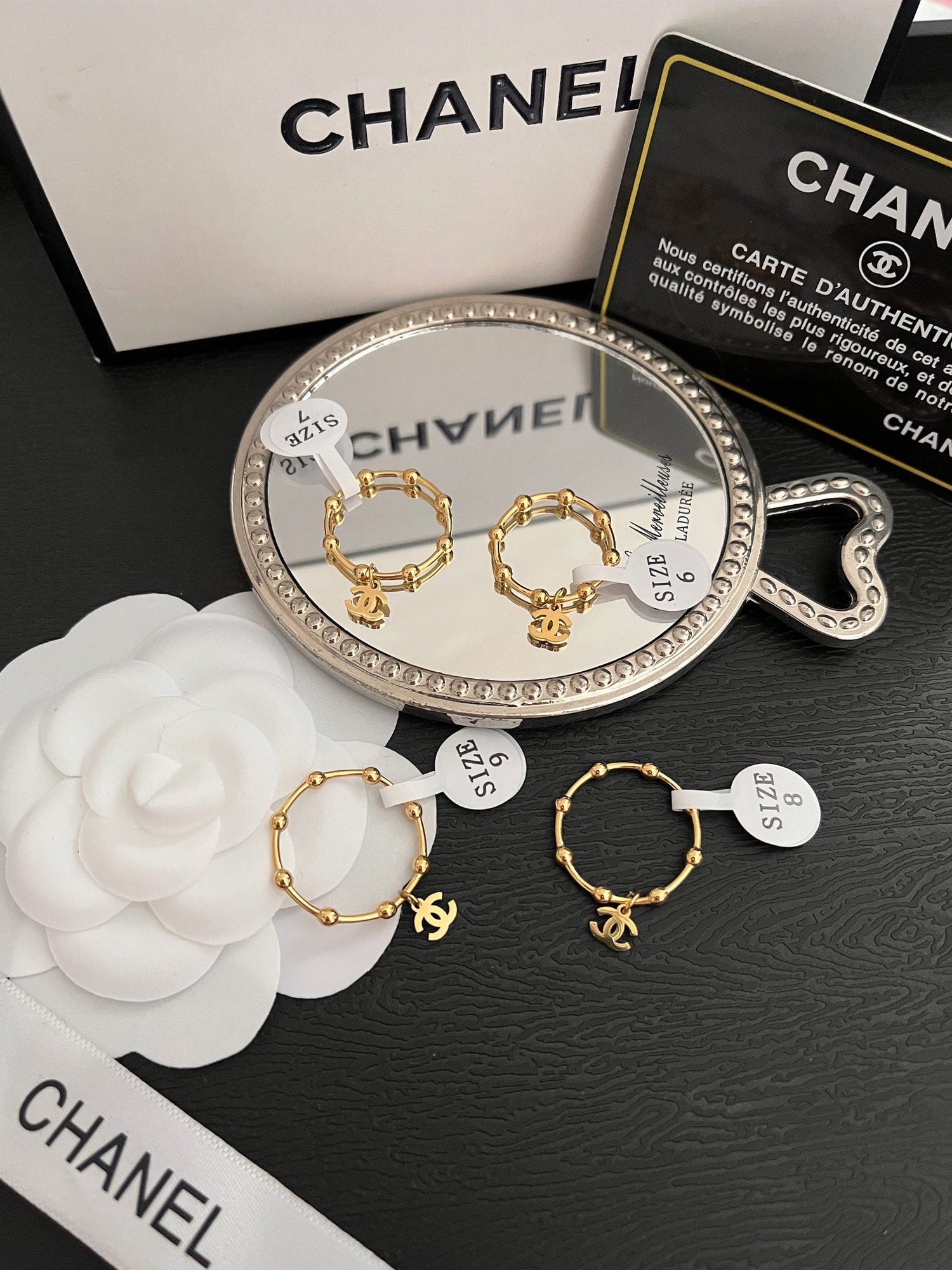 خاتم شانيل ناعم خواتم chanel ذهبي 6