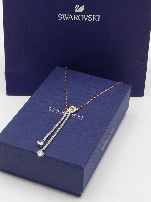 سلسال سواروفسكي نيو هارت لونق لوقو سلسال Swarovski