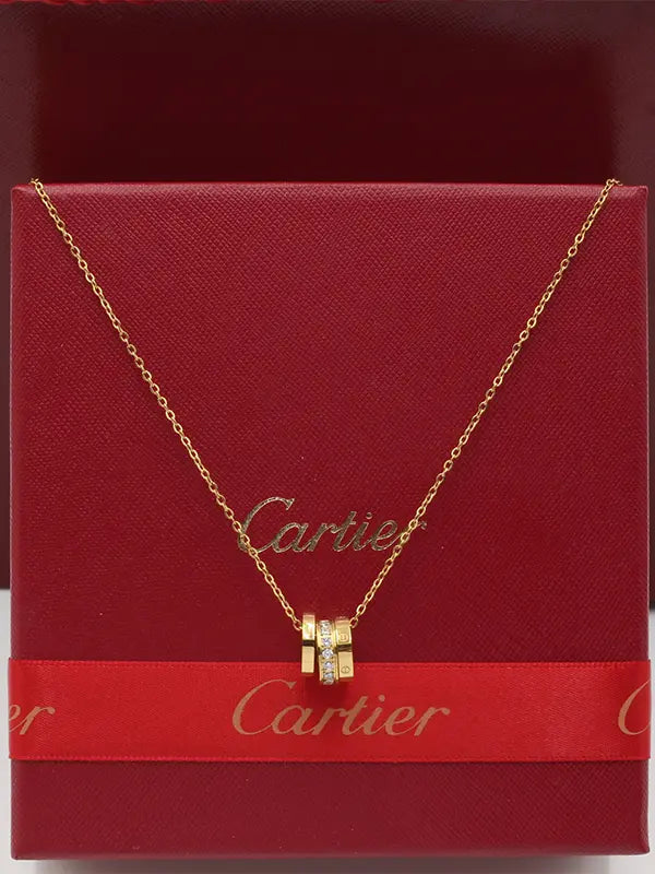 سلسال كارتير ثري بندنتس لوقو سلسال CARTIER ذهبي