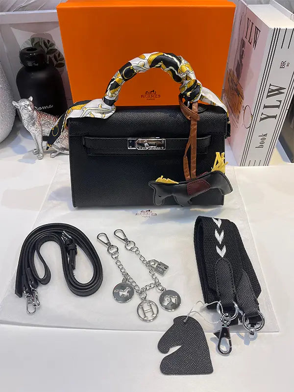 شنطة هيرمز سلفر وذ سكارف شنط وحقائب hermes bag