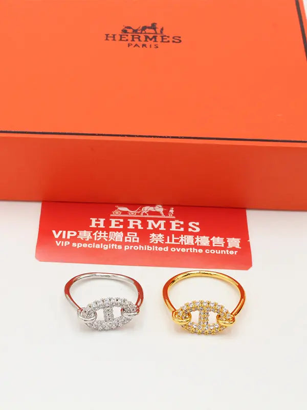 خاتم هيرمز الجديد زركون لوقو خواتم HERMES