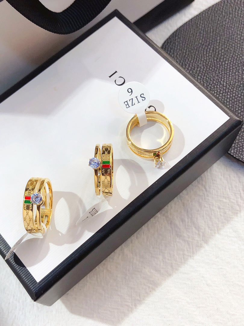 خاتم قوتشي سوليتير خواتم gucci