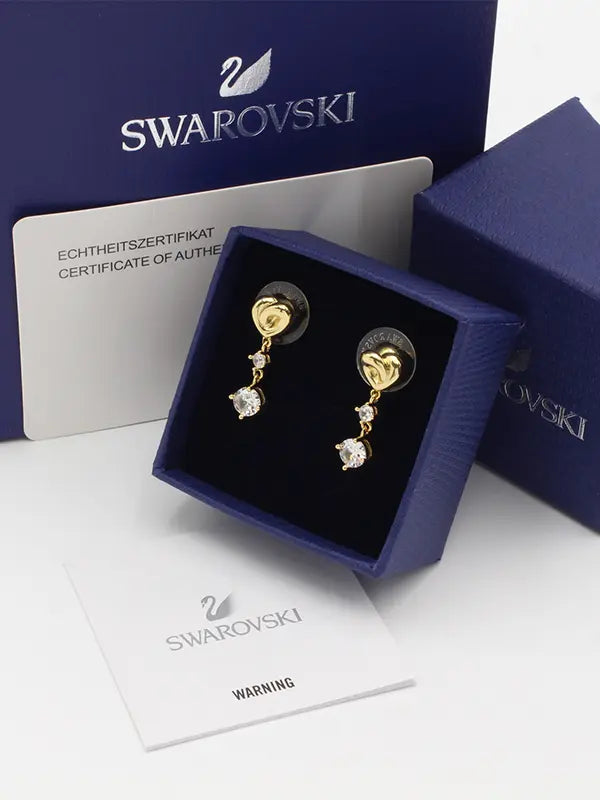 حلق سواروفسكي هارت بندنت لوقو حلق Swarovski