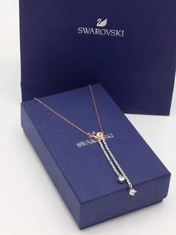 سلسال سواروفسكي نيو هارت لونق لوقو سلسال Swarovski
