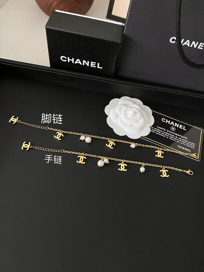 خلخال شانيل ذهبي لولو خلاخل chanel