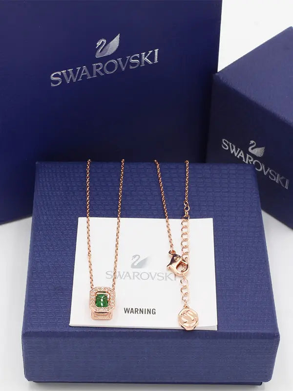 سلسال سواروفسكي زركون سلسال Swarovski اخضر روز قولد