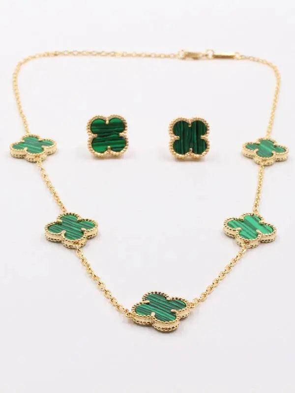 طقم فان كليف شيل 2 قطع اطقم van cleef اخضر