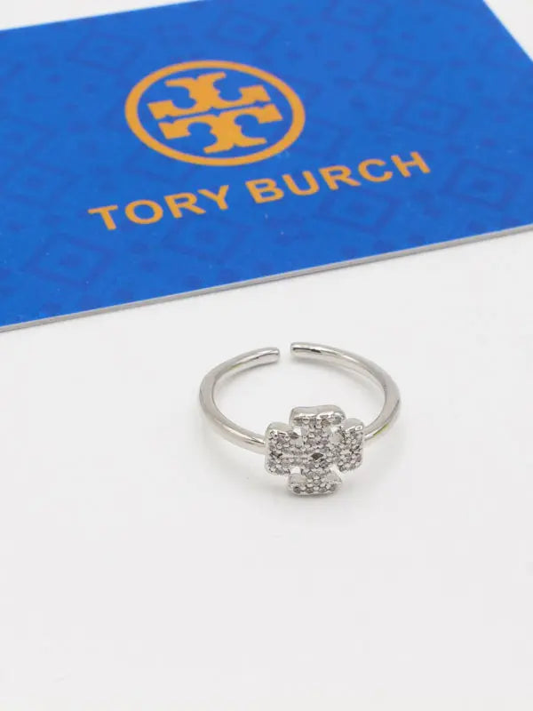 خاتم توري بورش زركون ماستر ناعم خواتم tory burch فضي