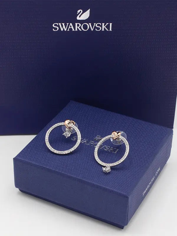 حلق سواروفسكي هارت سيركل بندنت لوقو حلق Swarovski