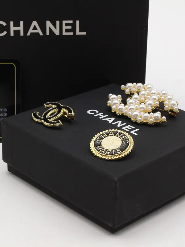 بروش شانيل 3 قطع لولو بروش chanel