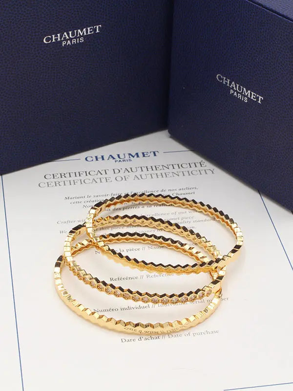 اساور شومية 3 قطع ملونه مقاس 17 اسواره chaumet