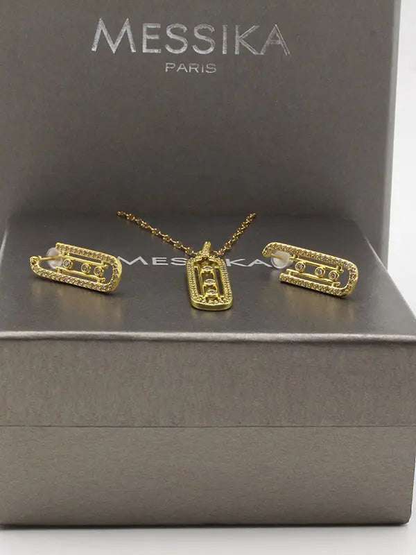 طقم ميسيكا زركون ناعم 2 قطع اطقم messika