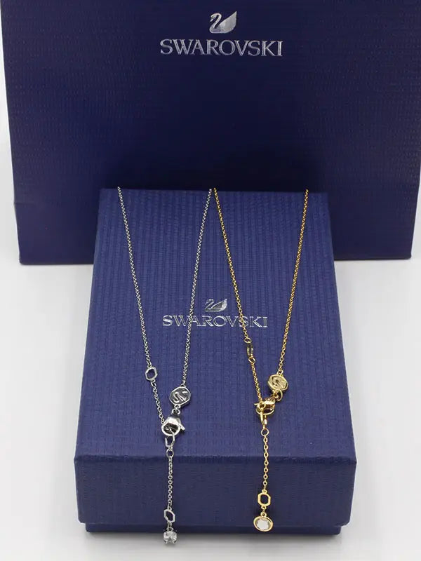 سلسال سواروفسكي سيركل ستون ناعم لوقو سلسال Swarovski