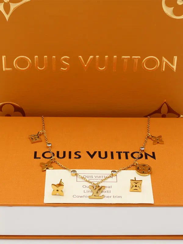 طقم لويس فيتون 2 قطع 664 اطقم louis vuitton ذهبي