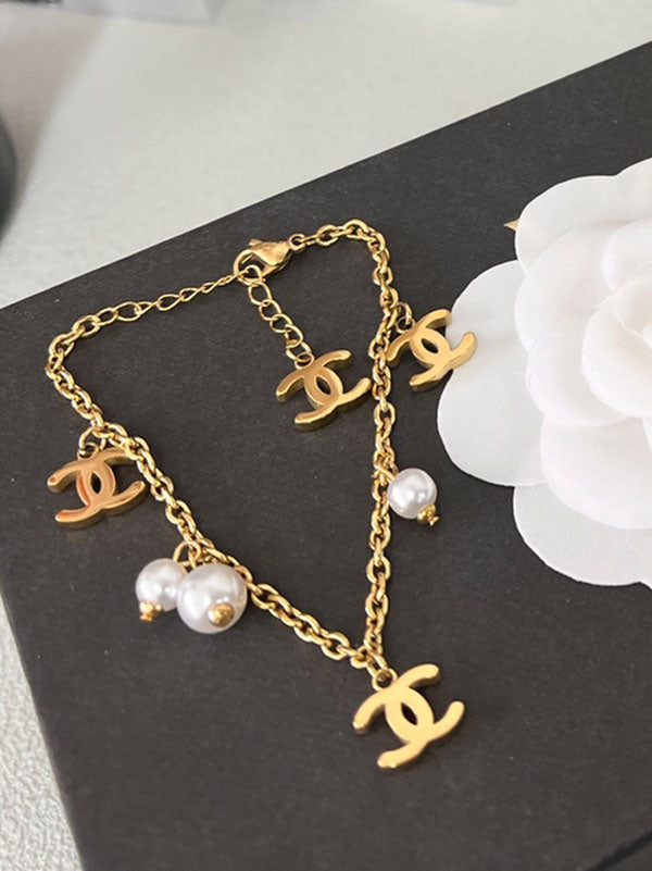 خلخال شانيل ذهبي لولو خلاخل chanel ذهبي