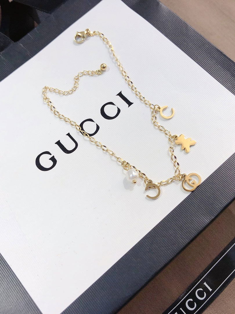 خلخال قوتشي ذهبي لولو خلاخل gucci