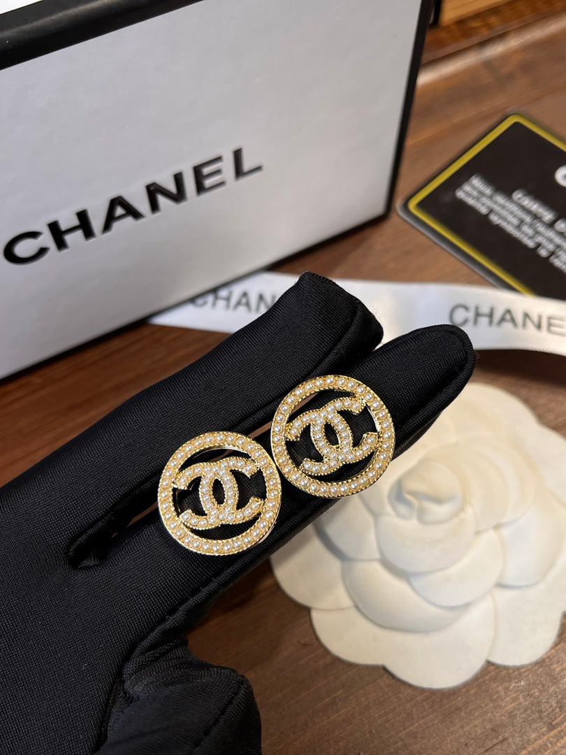 حلق شانيل 8032 حلق chanel ذهبي