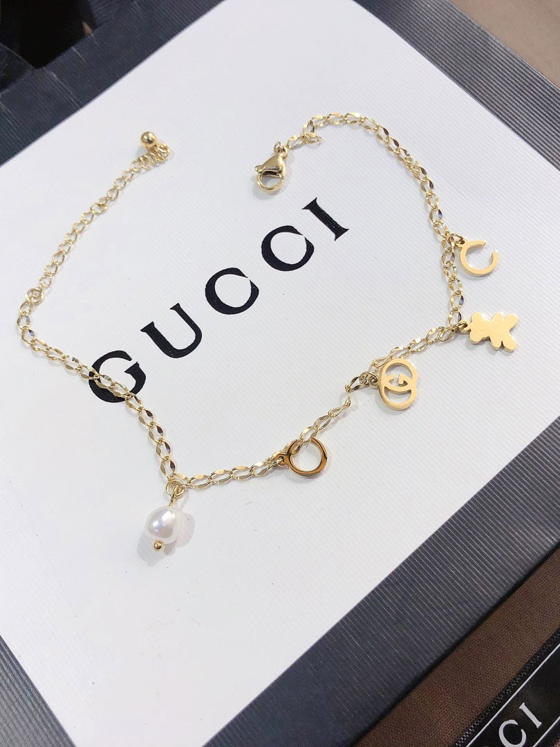 خلخال قوتشي ذهبي لولو خلاخل gucci