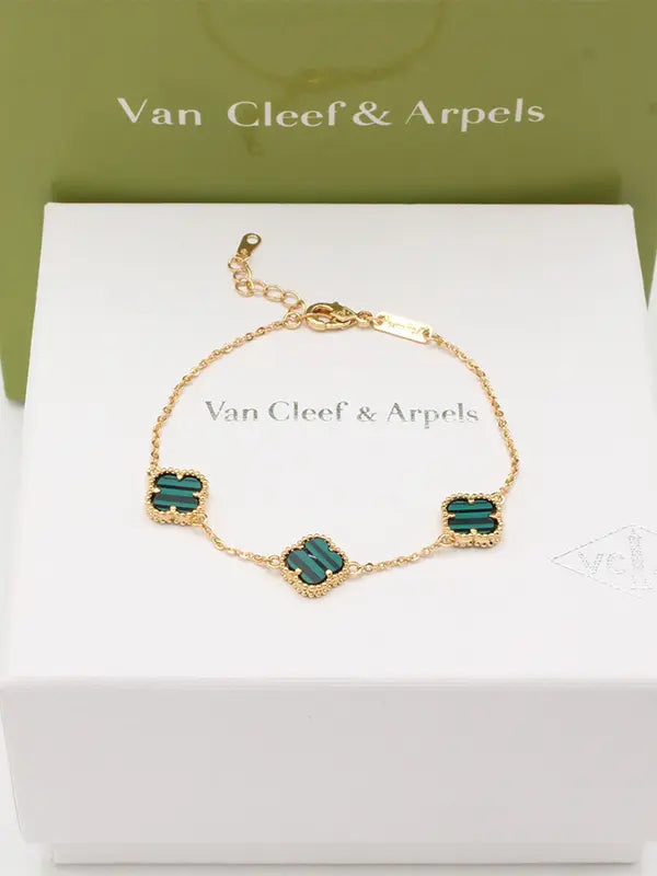اسواره فان كليف ورود ميني 730 اسواره van cleef اخضر ذهبي