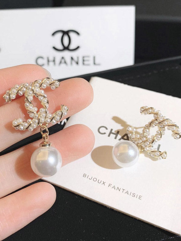 حلق شانيل 2669 حلق chanel ذهبي