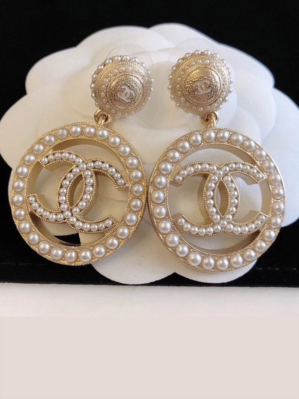 حلق شانيل كبير لولو حلق chanel