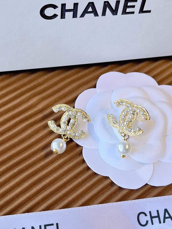 حلق شانيل 2668 حلق chanel ذهبي