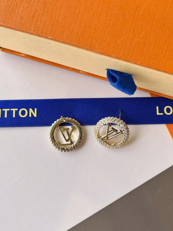 حلق لويس فيتون زركون كيرف لوقو حلق louis vuitton