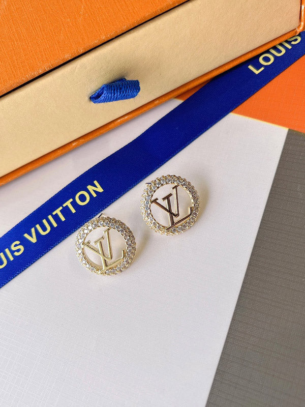 حلق لويس فيتون زركون كيرف لوقو حلق louis vuitton