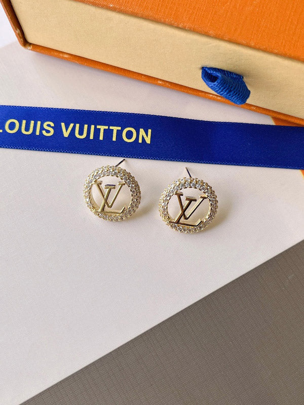حلق لويس فيتون زركون كيرف لوقو حلق louis vuitton