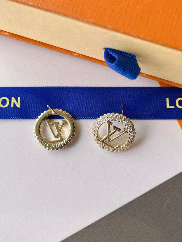 حلق لويس فيتون زركون كيرف لوقو حلق louis vuitton