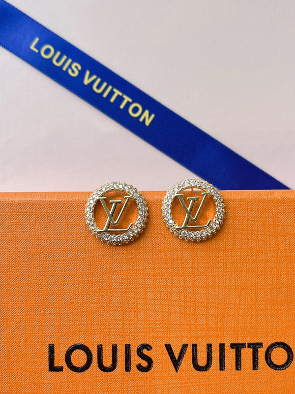 حلق لويس فيتون زركون كيرف لوقو حلق louis vuitton