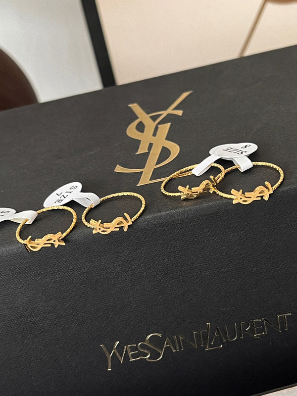 خاتم ايف سان لوران ذهبي خواتم ysl