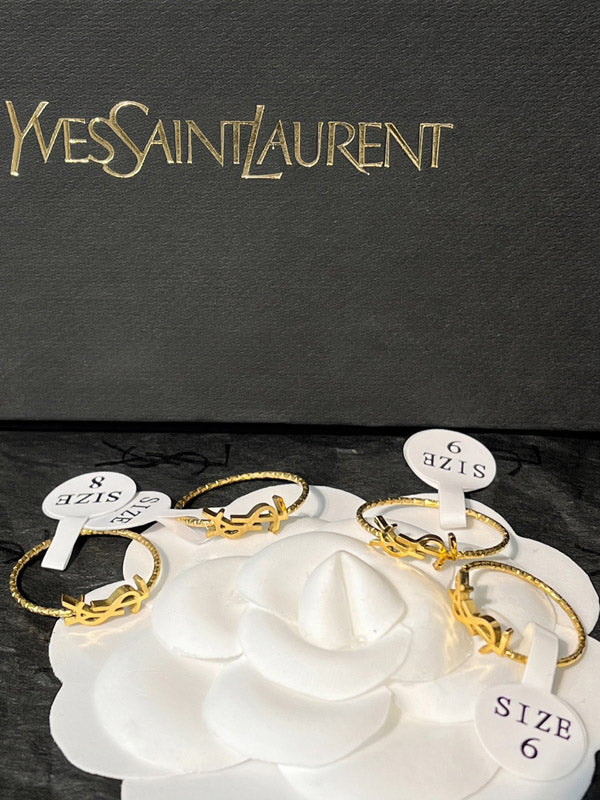 خاتم ايف سان لوران ذهبي خواتم ysl