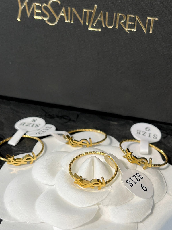 خاتم ايف سان لوران ذهبي خواتم ysl