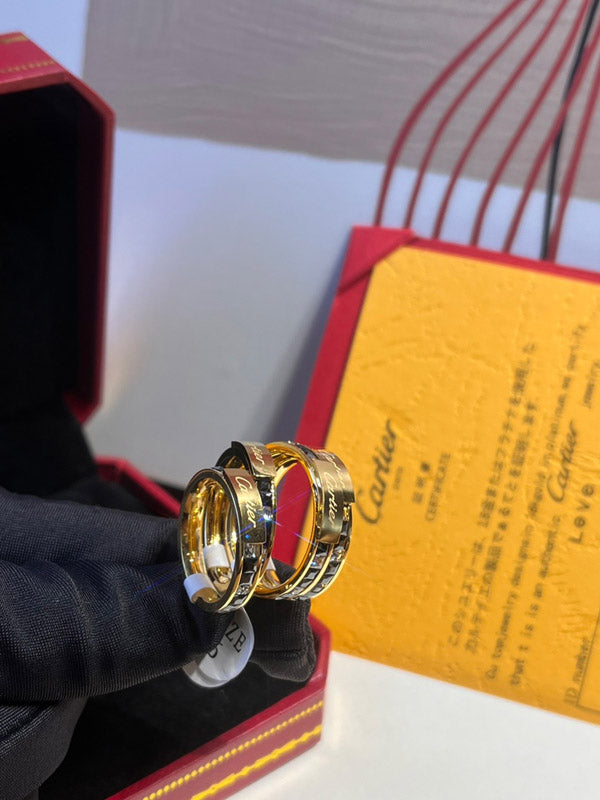 خاتم كارتير بلاك دايموند خواتم CARTIER ذهبي 6