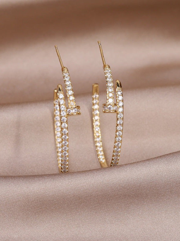 حلق كارتير زركون مسمار كبير حلق CARTIER