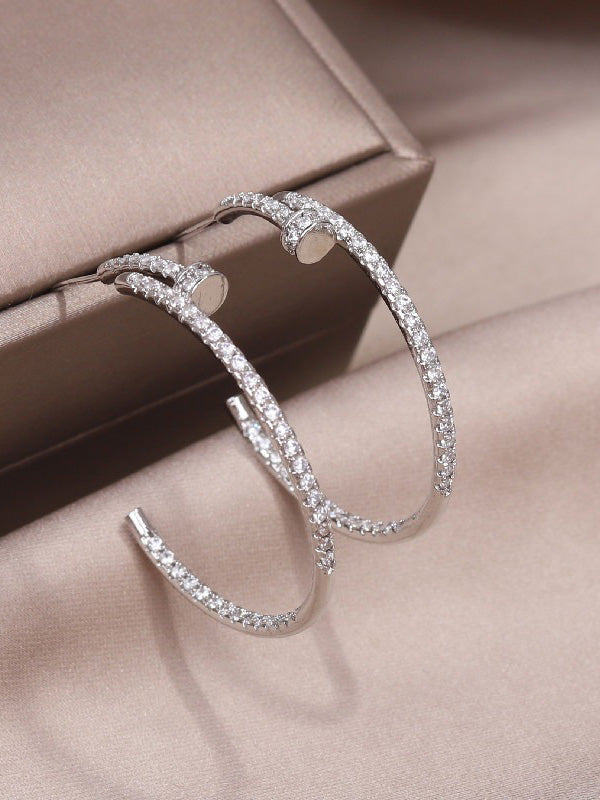 حلق كارتير زركون مسمار كبير حلق CARTIER