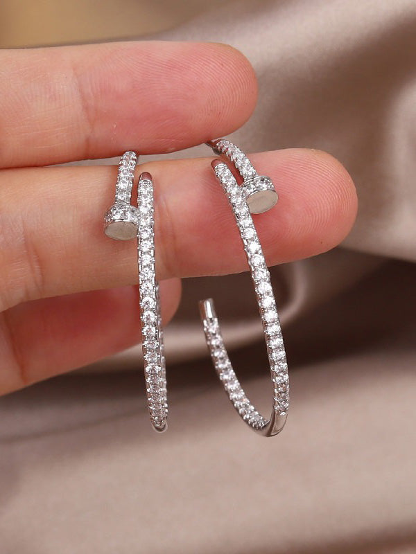 حلق كارتير زركون مسمار كبير حلق CARTIER