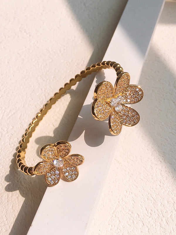 اسواره فان كليف زركون فلاور مبرومة اسواره van cleef ذهبي