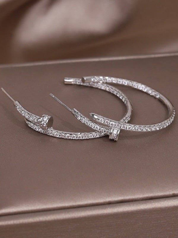 حلق كارتير زركون مسمار كبير حلق CARTIER