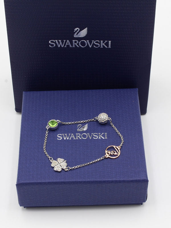 اسواره سواروفسكي بندنت فص اخضر اسواره Swarovski فضي